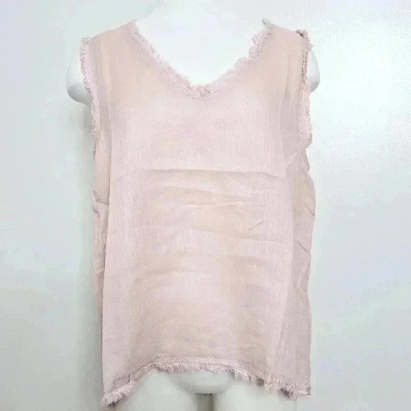 Maven West Linen Fray Tank Size L - Picture 1 of 8